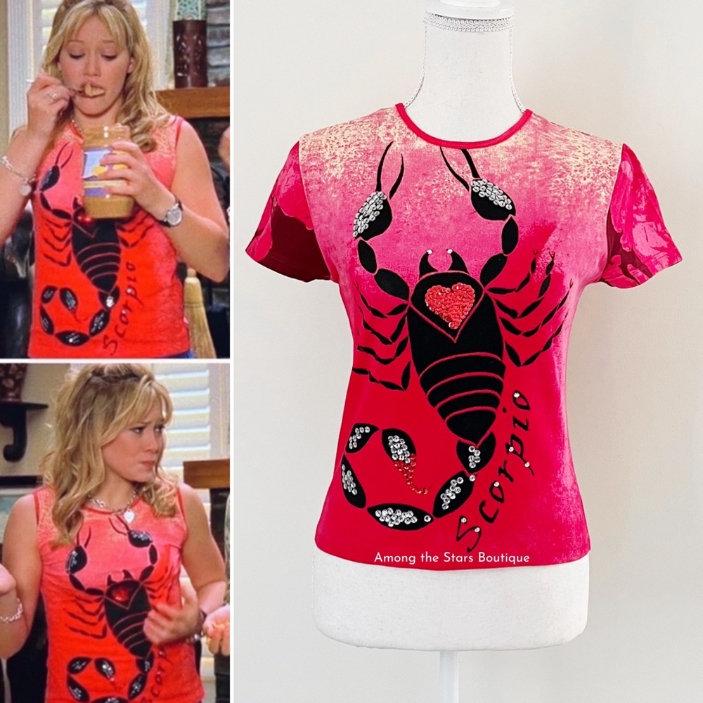 Exceptionally Rare Vintage Y2K Embellished Top ASO Hilary Duff as Lizzie McGuire - Picture 3 of 12
